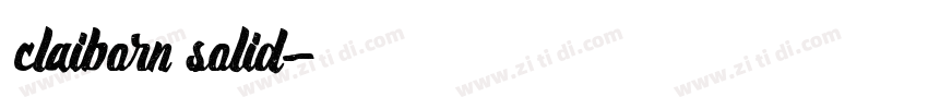 claiborn solid字体转换